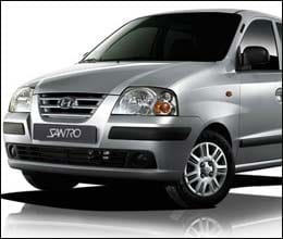 santro i-10 cng model showcased