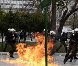 violence erupts in greece after spain and portugal