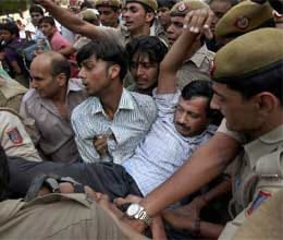 arvind kejriwal released now encompass at parliament street police station