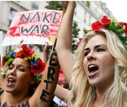 women stripped off for rights struggle in Ukraine