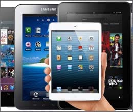 ipad mini vs nexus 7 vs galaxy tab 2 vs kindle fire hd
