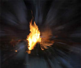 kali mata not seen then sadhu fire himself