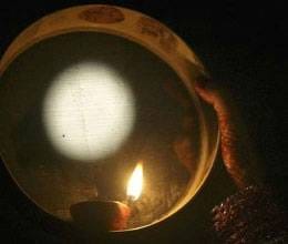watching moon through sieve on karvachauth  