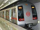 Delhi metro stops.