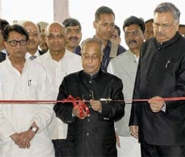 president inagurates new raipur airport terminal