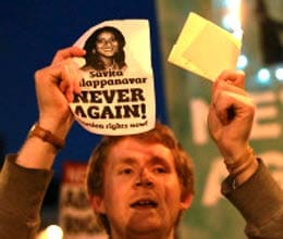 rally in Ireland for changes in abortion laws 