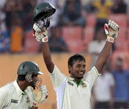 bangladesh number 10 abul hasan scored a unbeaten century