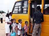 School bus turnaround, dozen child injured