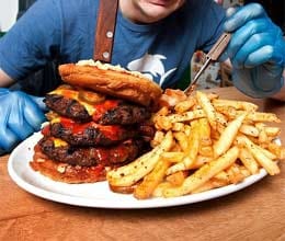 spicy pizza burger for only adults