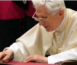 pope Benedict sends first personal tweet