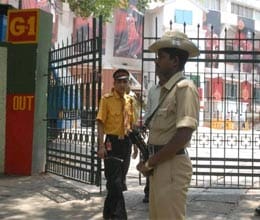 tight security at m chinnaswamy stadium for first indo pak t20 match