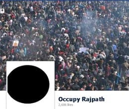  protestors page on facebook 'occupy rajpath'