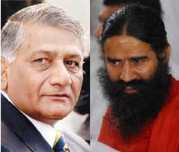 fir against vk singh and baba ramdev