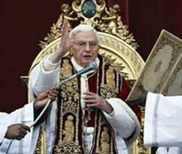 pope prays for freedom in china