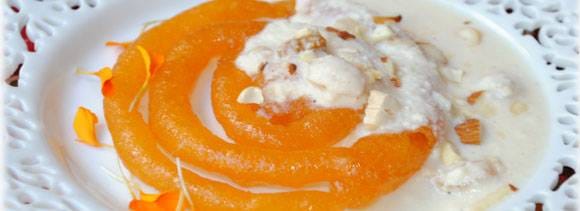  jalebi with dry fruit rabri