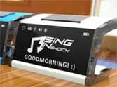 sing and shock, alarm clock with an electrified snooze button