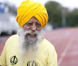 101 year old fauja running in marathon