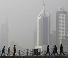 smog pollution chokes beijing china air