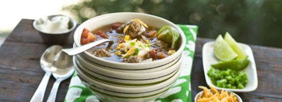 keema and corn ball itallino soup