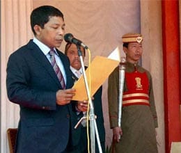 neiphiu rio, mukul sangma sworn in as cms
