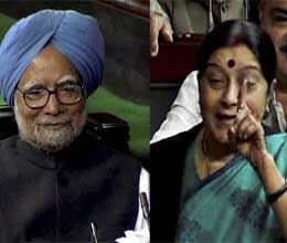 manmohan singh hits out at bjp in loksabha 