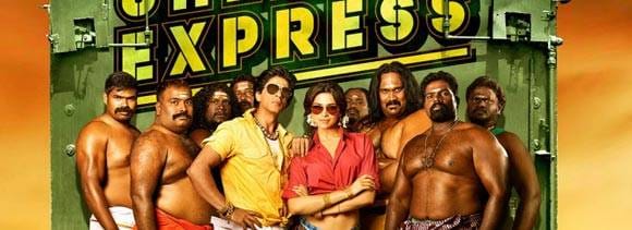 shahrukh, deepika, rohit along with 'chennai express' team