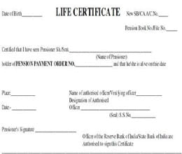 submit your life certificate at any bank branch