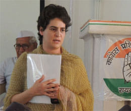 Priyanka Gandhi's car stopped by police
