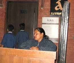 lady bouncer in bar and club is trending
