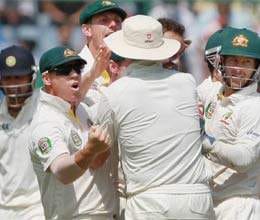 aussies starts sledging in delhi test