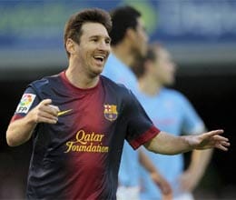 lionel messi scores in record 19th consecutive match for barcelona