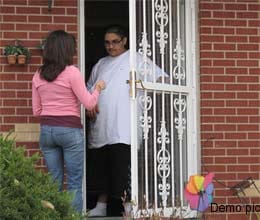 woman sell sex tape as door to door marketing