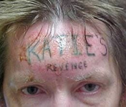 Inmate Tattoos Face With Child Victim's Name 'Katie's Revenge'