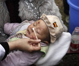 Three-month-old baby girl pulled ALIVE from rubble