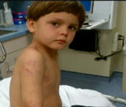 father punches out alligator to save his son