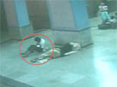 cctv shows baby is kidnapped from mother's arms as she sleeps in train station