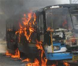 murder in haryana, fired buses in front of acp