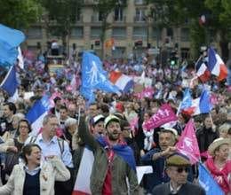 rally in france against gay marriages 