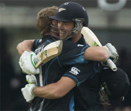 martin guptill hundred gives NZ 1-0 lead