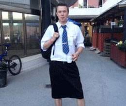 sweden train drivers skirt