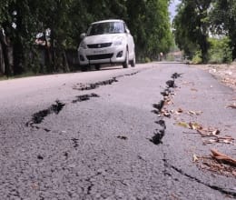 protest for damaged roads