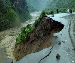 gangotri highway 30 meter portion stored in bhagirathi