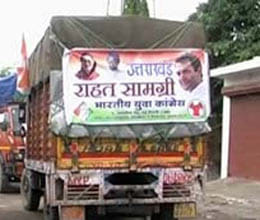 congress trucks for uttarakhand stuck on way 