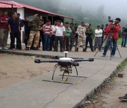 drone device find out the dead body