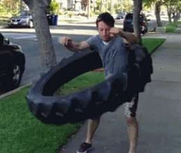 hula hoops with 100 pound tire
