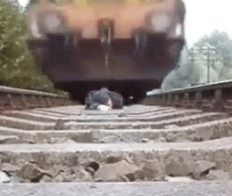 man slipped on railway track, alive