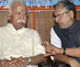 bjp in trouble in bihar leaders meet rss chief