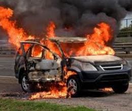 burning car at bkt