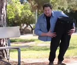 magician cut in half prank 