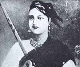 picture of rani laxmi bai smoking with hookah on cbse pattern book